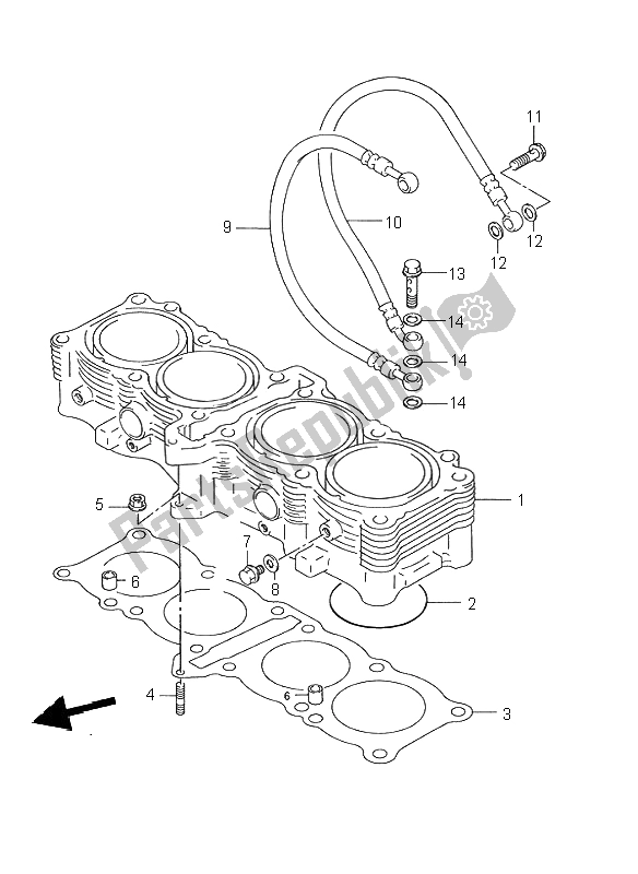 Todas las partes para Cilindro de Suzuki GSX R 750W 1995