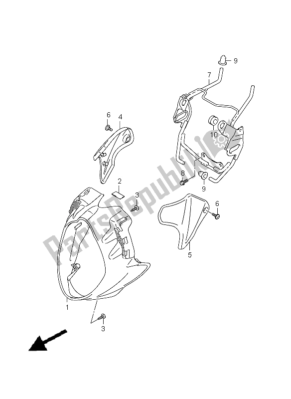 Tutte le parti per il Copertura Del Proiettore del Suzuki SFV 650A Gladius 2009