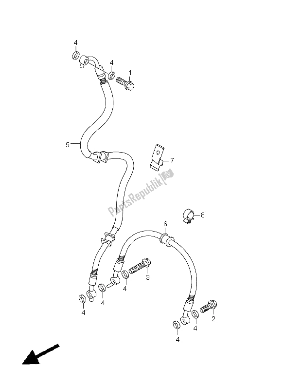 Tutte le parti per il Tubo Freno Anteriore del Suzuki GSR 750 2011