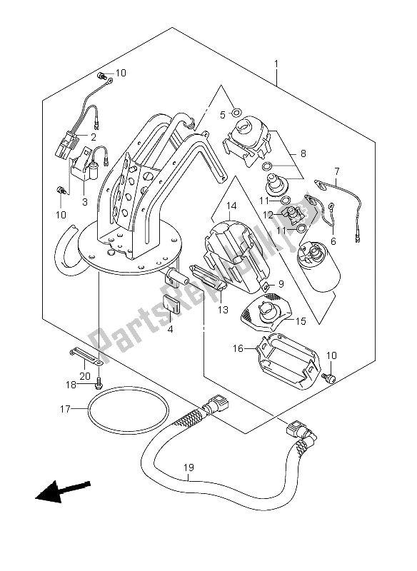 Todas las partes para Bomba De Combustible de Suzuki GSF 1250 Nassa Bandit 2009