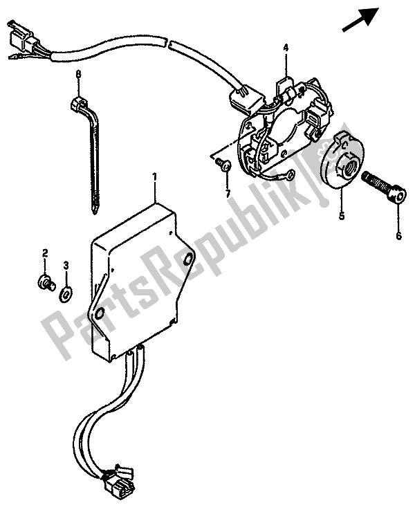 Wszystkie części do Generator Sygna? U Suzuki GSX R 750X 1987