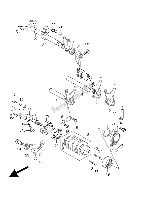 Toutes les pièces pour le Changement De Vitesse du Suzuki RMX 450Z 2011