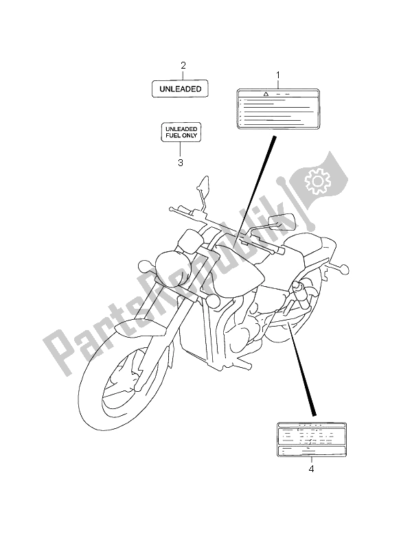 Wszystkie części do Etykieta Suzuki VZ 800 Marauder 2001