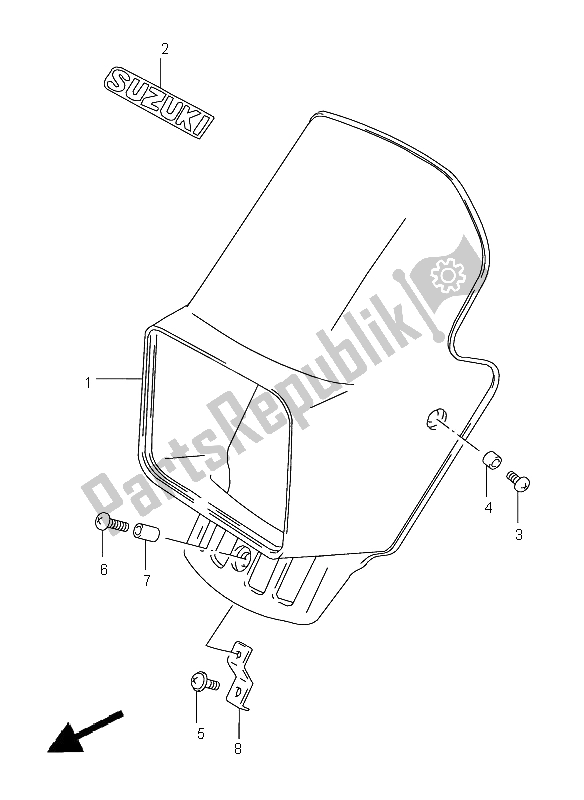 Tutte le parti per il Copertura Del Proiettore del Suzuki DR 125 SE 2001