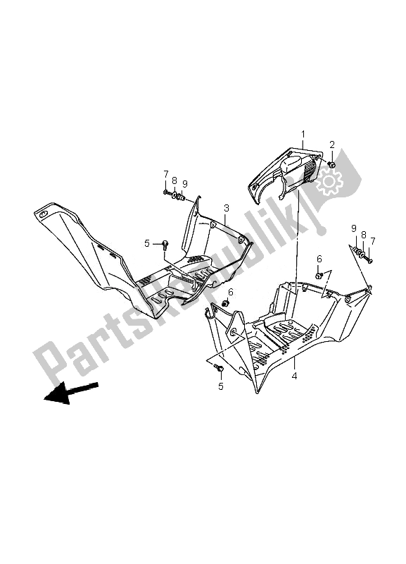 Tutte le parti per il Parafango del Suzuki LT A 700X Kingquad 4X4 2007