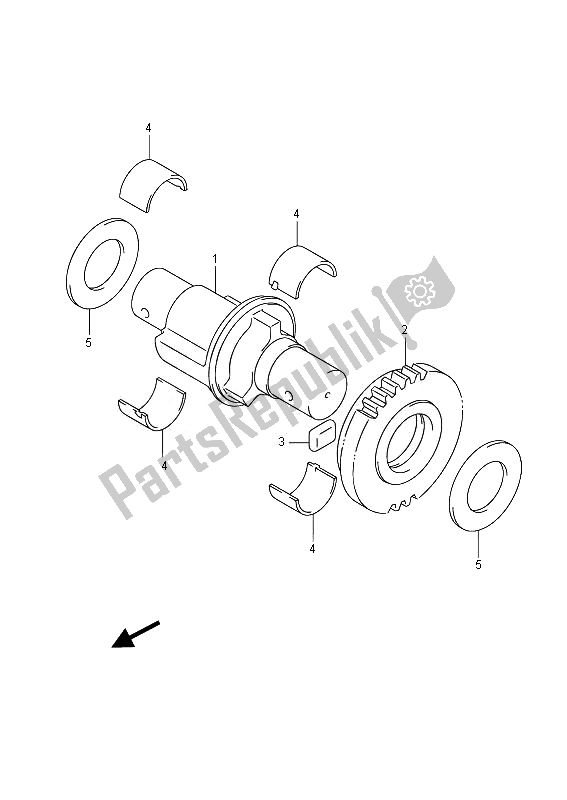All parts for the Crank Balancer of the Suzuki GSX R 1000 2014