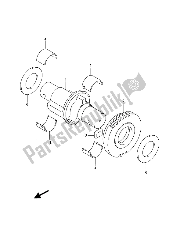 All parts for the Crank Balancer of the Suzuki GSX R 1000 2014