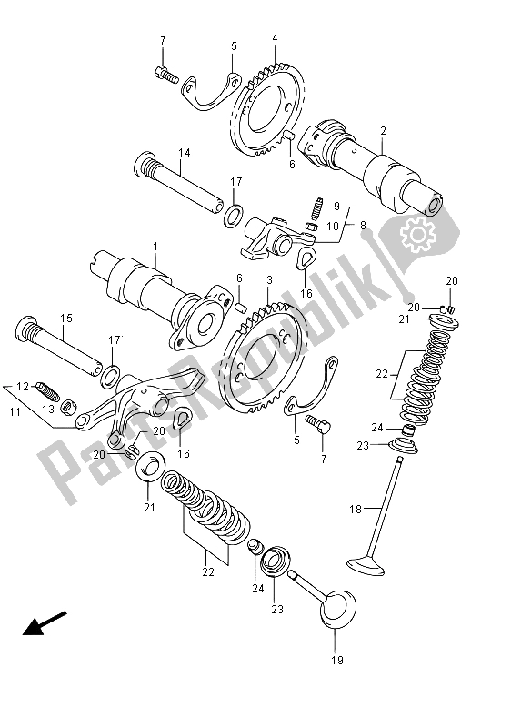 All parts for the Camshaft & Valve of the Suzuki VZ 800 Intruder 2015