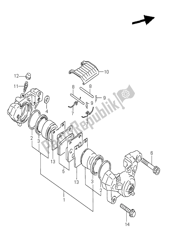 Todas las partes para Pinza Trasera de Suzuki GSX 600F 1996