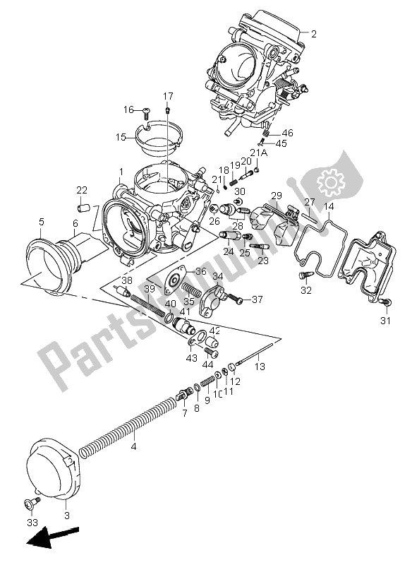 All parts for the Carburetor of the Suzuki SV 650 NS 2001