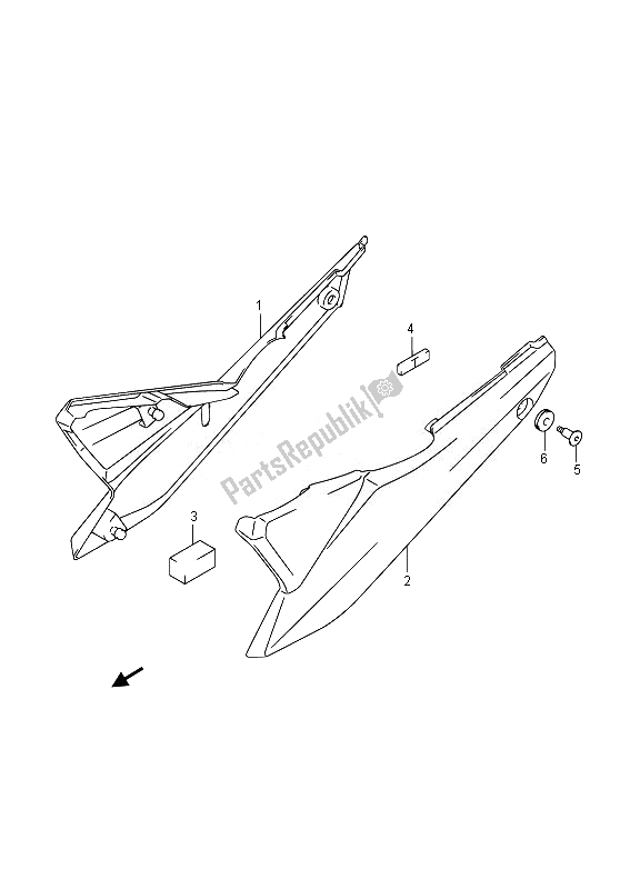 All parts for the Frame Cover of the Suzuki GSF 1250 SA Bandit 2014