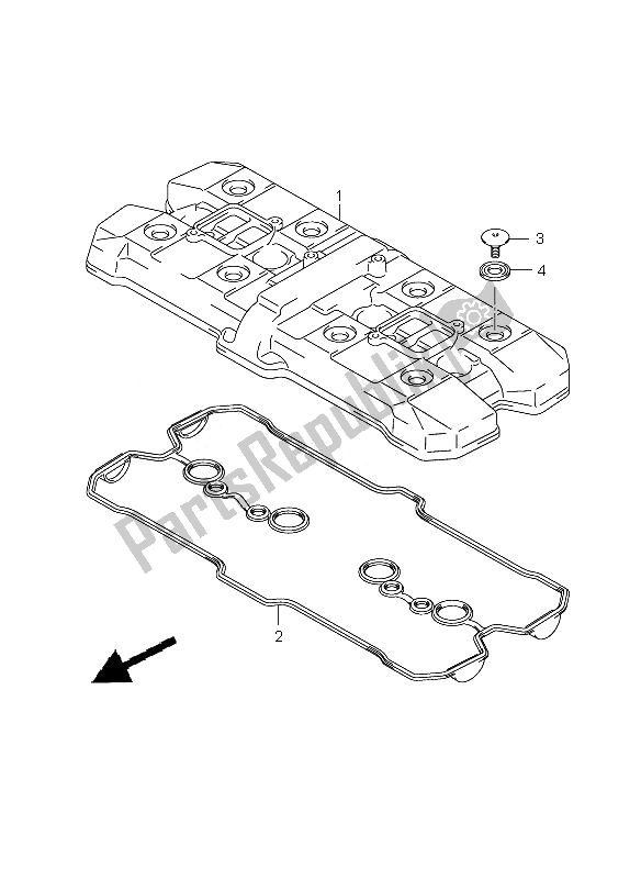 Alle onderdelen voor de Kleppendeksel van de Suzuki GSX 650 FA 2010