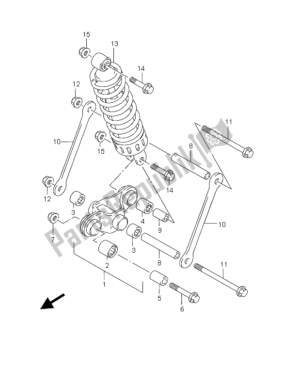 Tutte le parti per il Leva Del Cuscino del Suzuki GS 500 2003