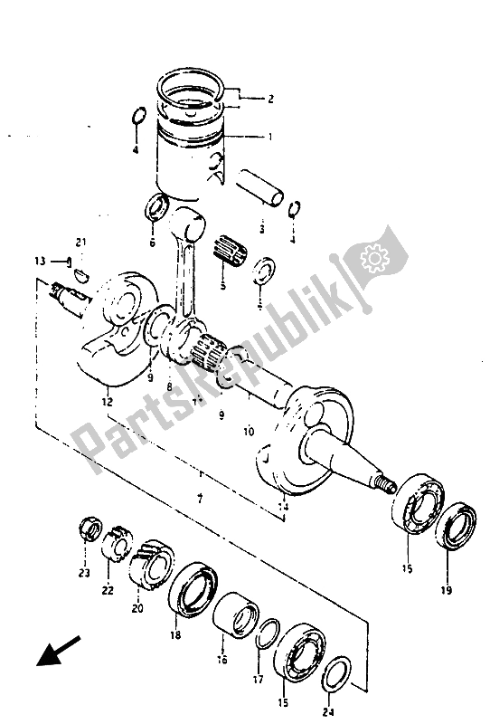 Wszystkie części do Wa? Korbowy Suzuki RG 125 CUC Gamma 1987