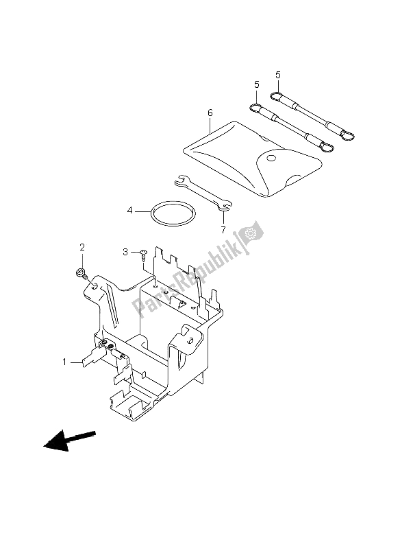 Todas las partes para Soporte De La Batería de Suzuki DL 650A V Strom 2009