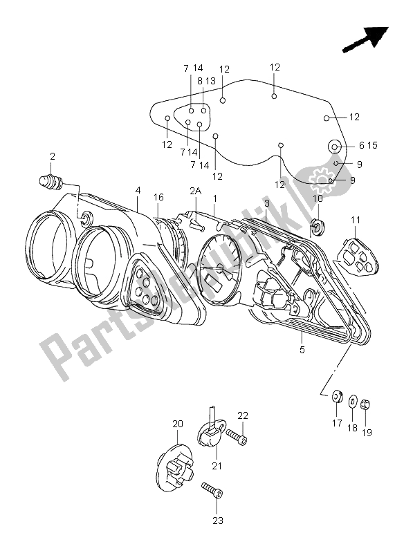 Tutte le parti per il Tachimetro del Suzuki TL 1000S 1999