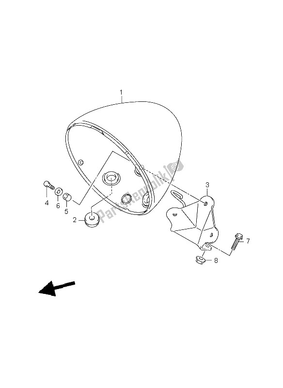 Toutes les pièces pour le Boîtier De Phare du Suzuki VL 800C Volusia 2006