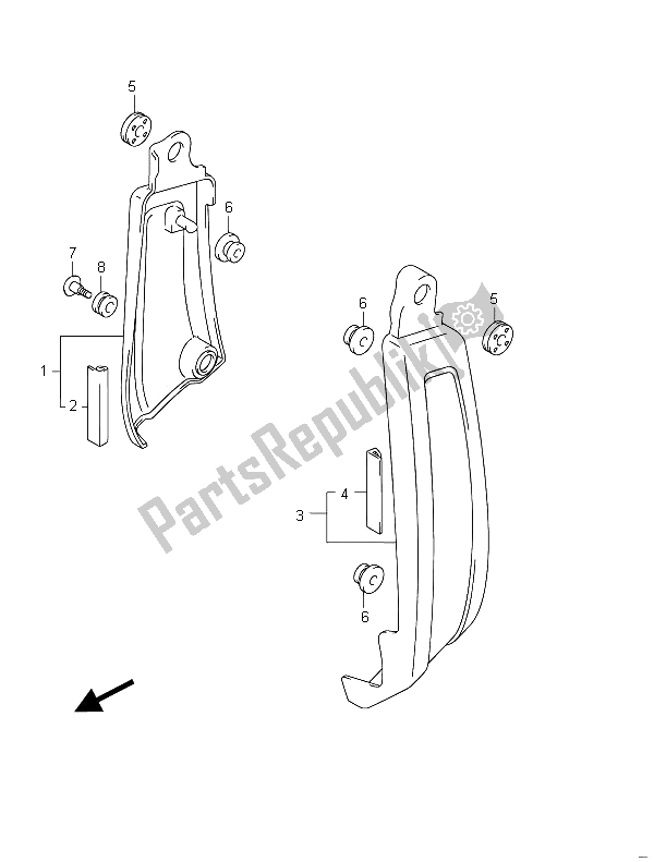 All parts for the Side Rear Cover of the Suzuki VZR 1800 NZR M Intruder 2011