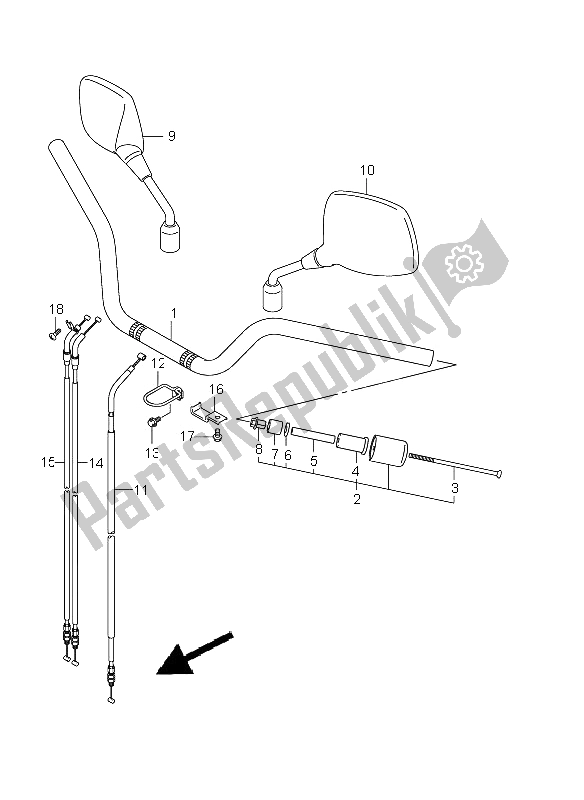 Todas las partes para Manillar (dl650 E24) de Suzuki DL 650A V Strom 2011