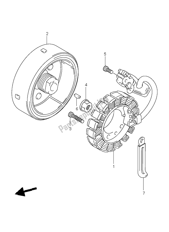 Wszystkie części do Magneto Suzuki VL 250 Intruder 2000