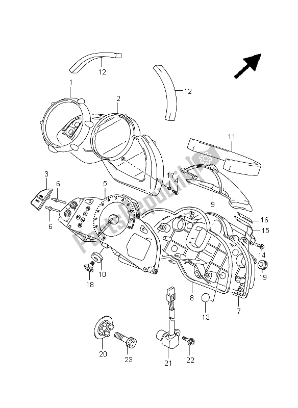 Tutte le parti per il Tachimetro del Suzuki GSX 1300 BKA B King 2009