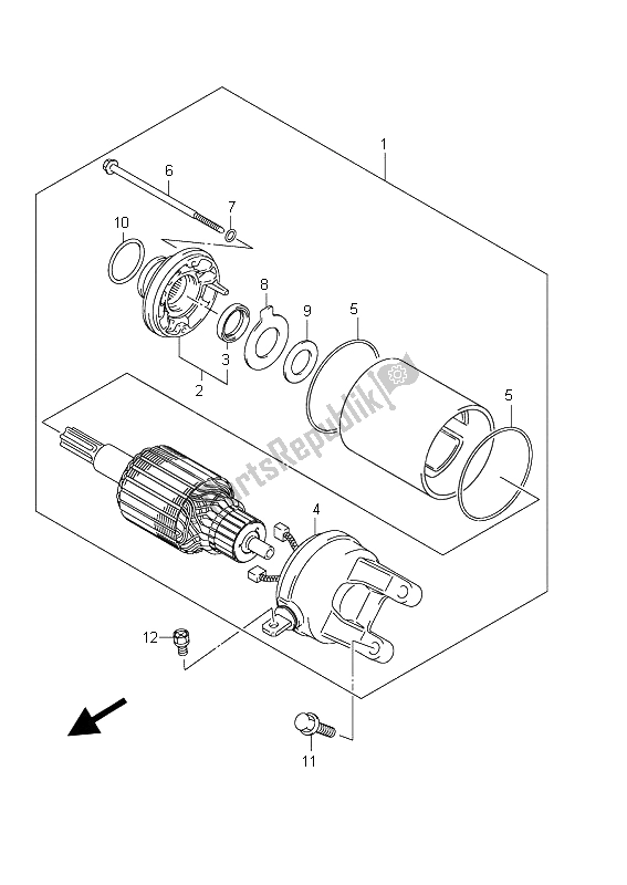 Todas las partes para Motor De Arranque de Suzuki Burgman AN 400 AZA 2011