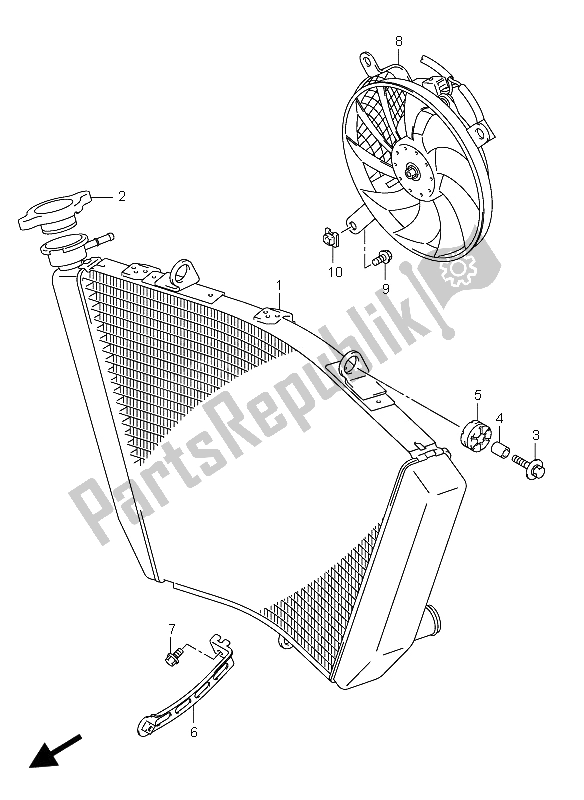 Tutte le parti per il Termosifone del Suzuki GSX R 750X 2005