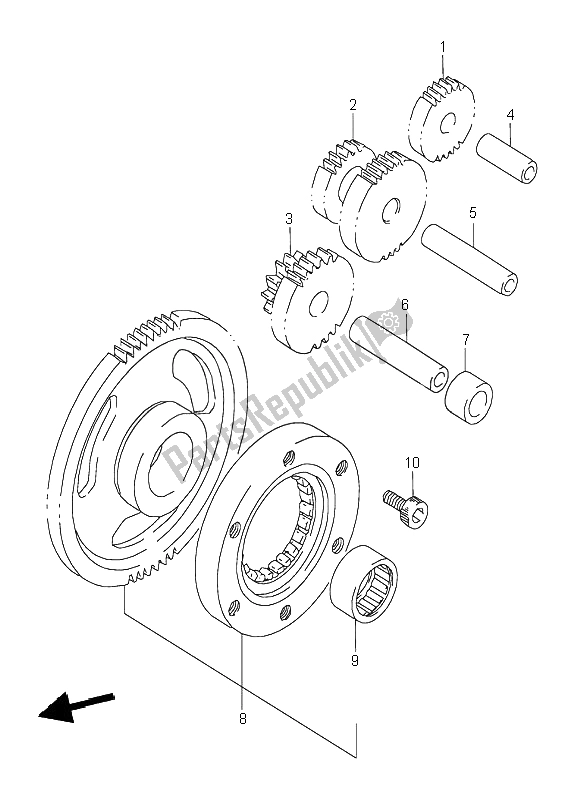 Tutte le parti per il Frizione Di Avviamento del Suzuki DR 350 SE 1998