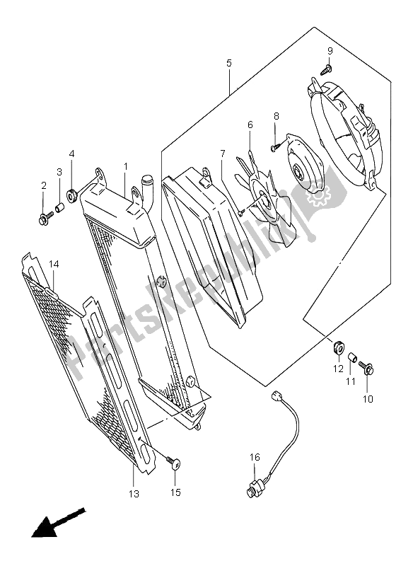 Toutes les pièces pour le Radiateur du Suzuki VZ 800 Marauder 2001