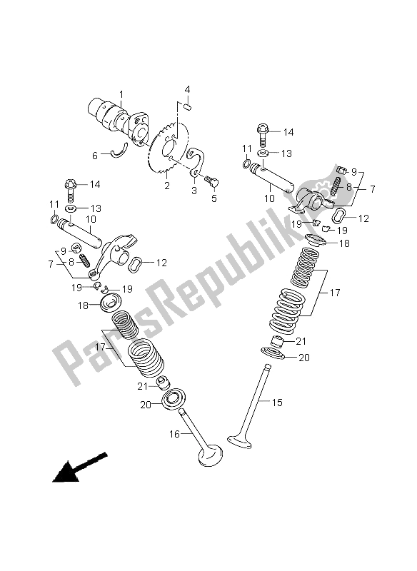 All parts for the Camshaft & Valve of the Suzuki RV 125 Vanvan 2009