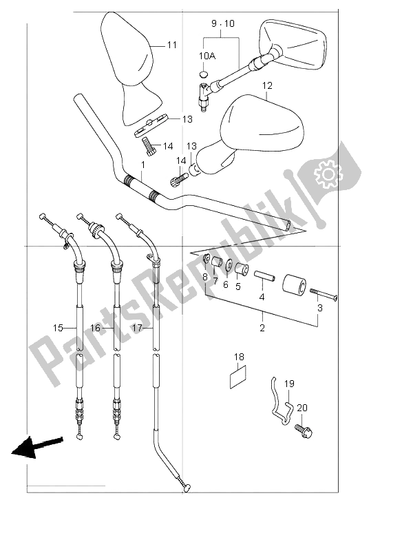 Todas las partes para Manillar de Suzuki GSF 1200 Nszsz Bandit 2005