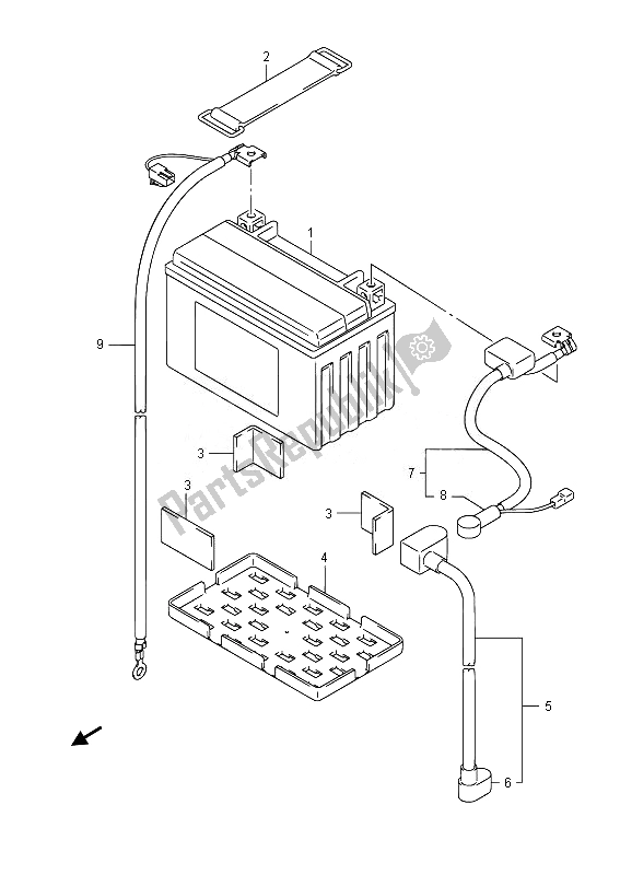 Tutte le parti per il Batteria del Suzuki GW 250 Inazuma 2014