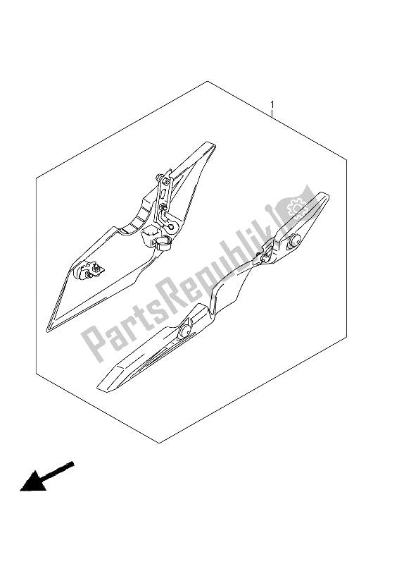 Todas las partes para Capota Debajo (opcional) de Suzuki GSR 750 2011