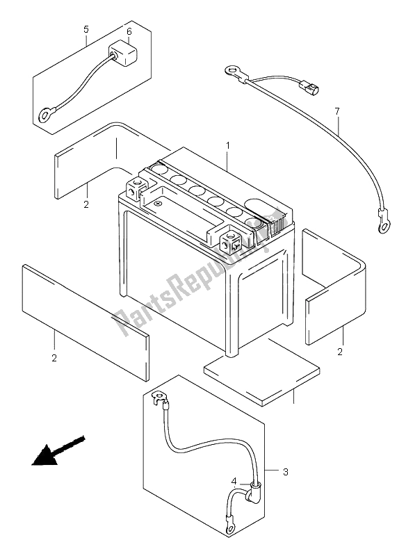 Toutes les pièces pour le Batterie du Suzuki VL 800 Volusia 2001