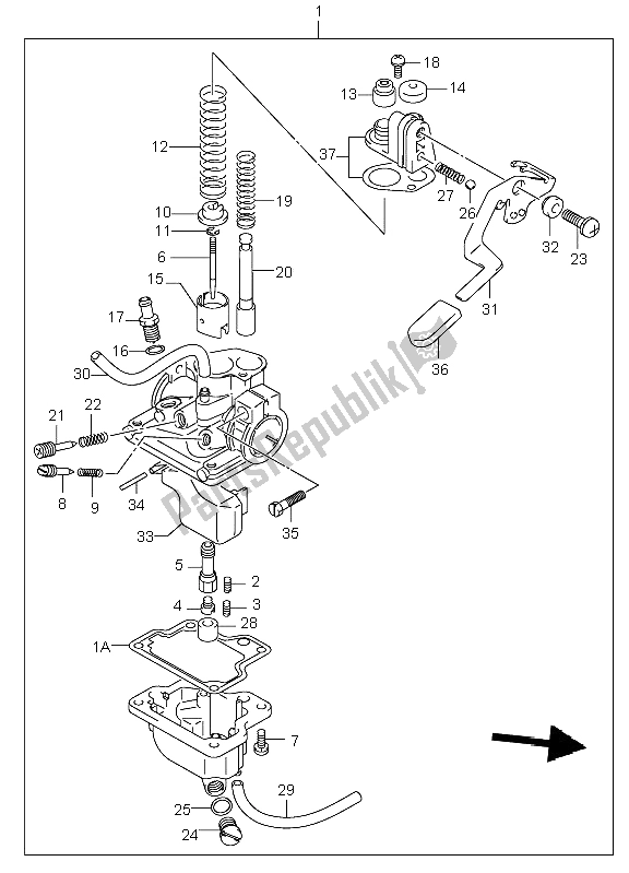 Wszystkie części do Ga? Nik Suzuki LT A 50 Quadsport 2003