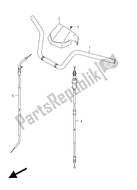 All parts for the Handlebar of the Suzuki LT A 400Z Kingquad ASI 4X4 2012