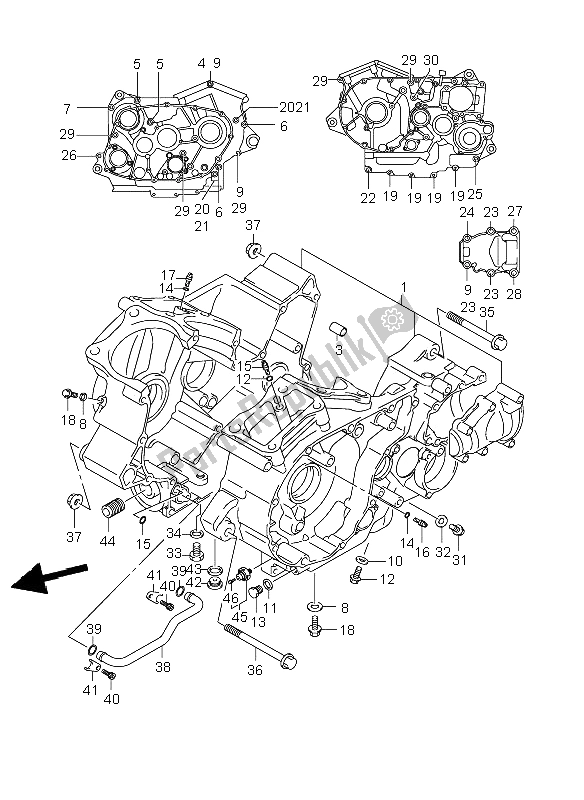 Todas las partes para Caja Del Cigüeñal de Suzuki C 800 VL 2009