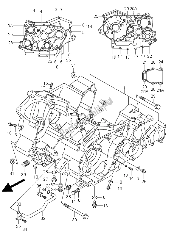 Toutes les pièces pour le Carter du Suzuki VL 800 Volusia 2002