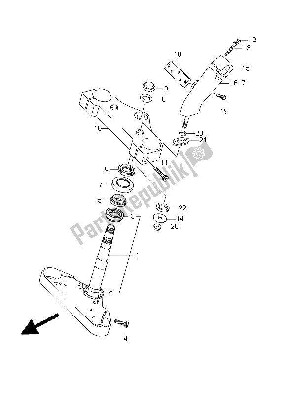 Tutte le parti per il Gambo Dello Sterzo del Suzuki VZ 800 Marauder 2006