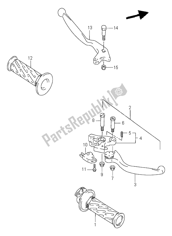 Tutte le parti per il Leva Della Maniglia del Suzuki RF 900R 1996