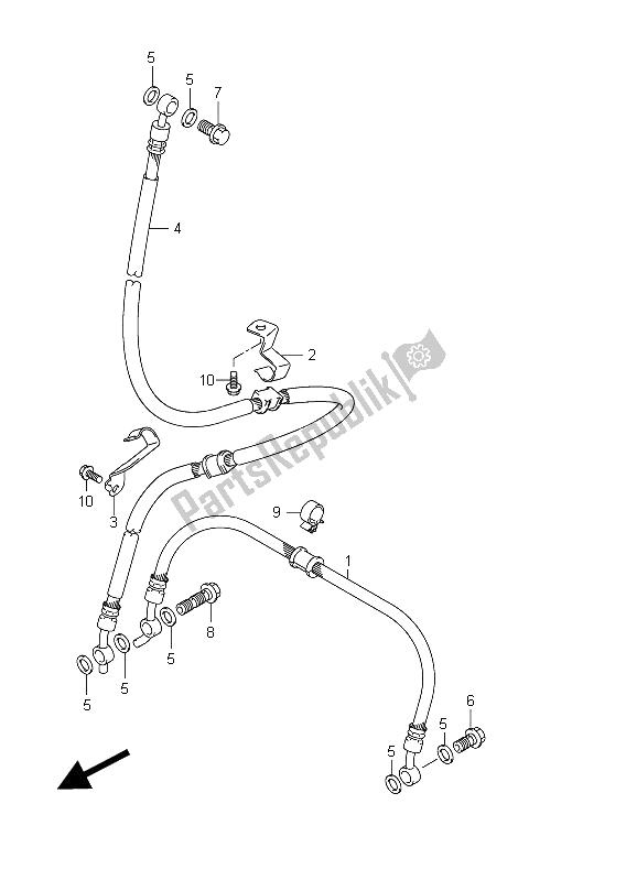 All parts for the Front Brake Hose (sfv650u E21) of the Suzuki SFV 650A Gladius 2011