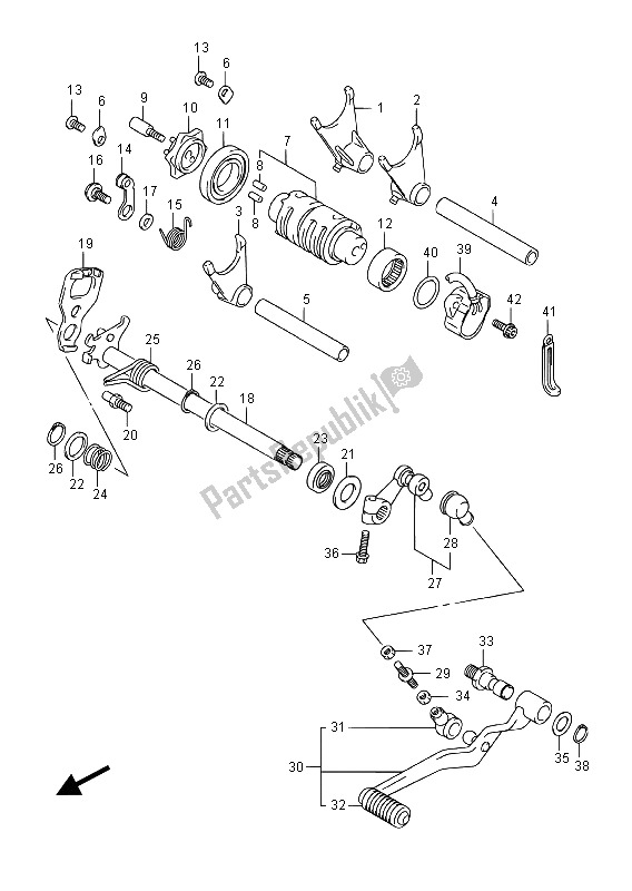 All parts for the Gear Shifting of the Suzuki DL 650 XA V Strom 2015