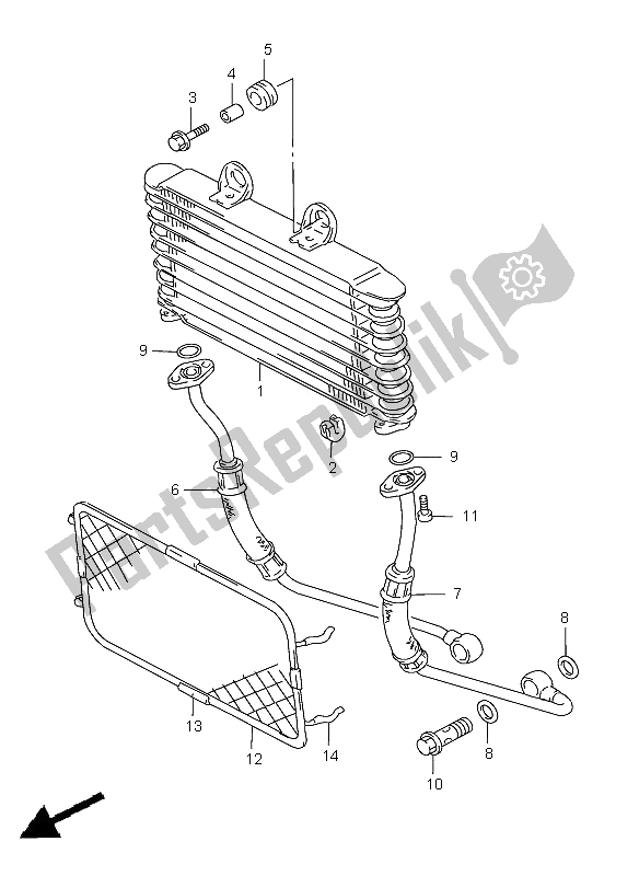 Todas las partes para Enfriador De Aceite de Suzuki GSF 1200 Nssa Bandit 2000