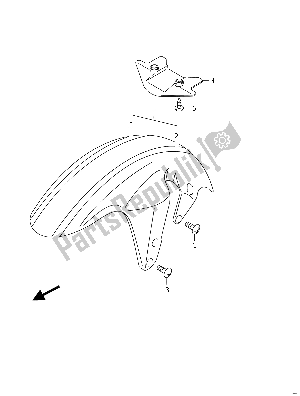 All parts for the Front Fender (vzr1800zuf E19) of the Suzuki VZR 1800 NZR M Intruder 2011