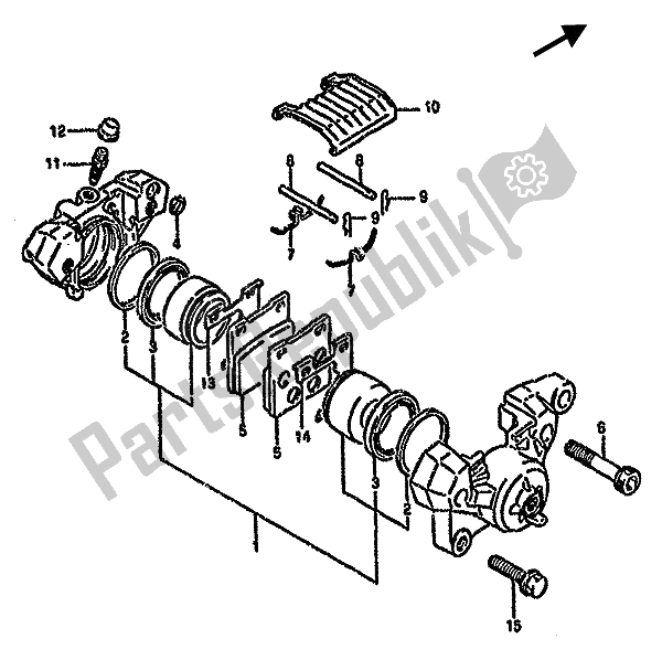 Todas las partes para Pinza Trasera de Suzuki GSX 750F 1992