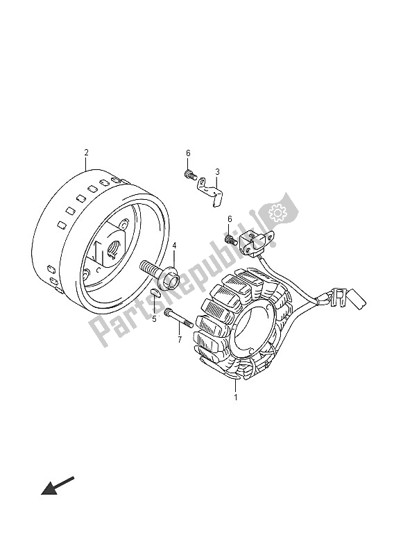 Tutte le parti per il Magnete del Suzuki DL 1000A V Strom 2016