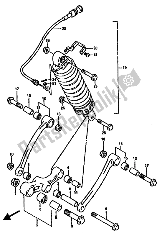 Todas las partes para Palanca De Amortiguación Trasera (e24) de Suzuki GSX 750F 1992