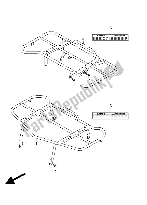 All parts for the Carrier (lt-a750xp P17) of the Suzuki LT A 750 XPZ Kingquad AXI 4X4 2012