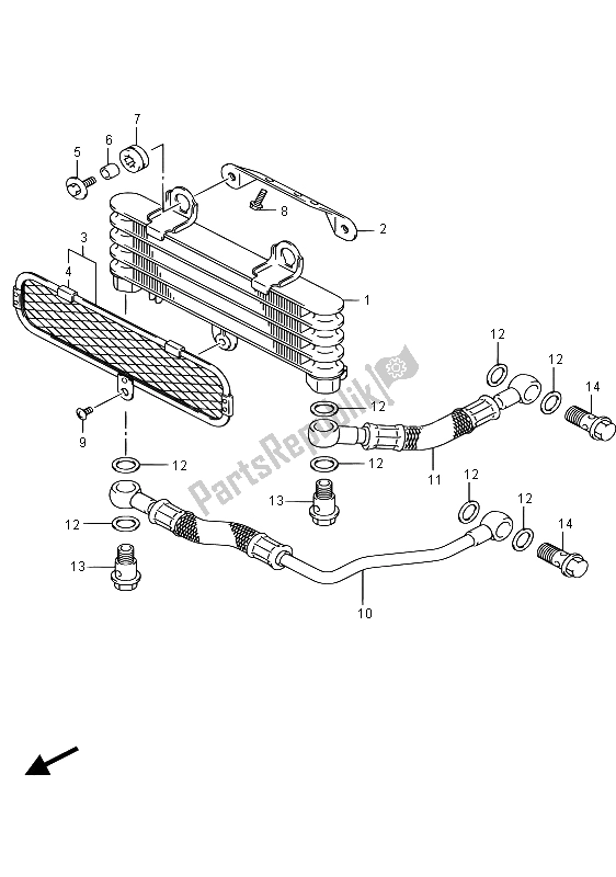 Toutes les pièces pour le Refroidisseur D'huile du Suzuki SV 650S 2015