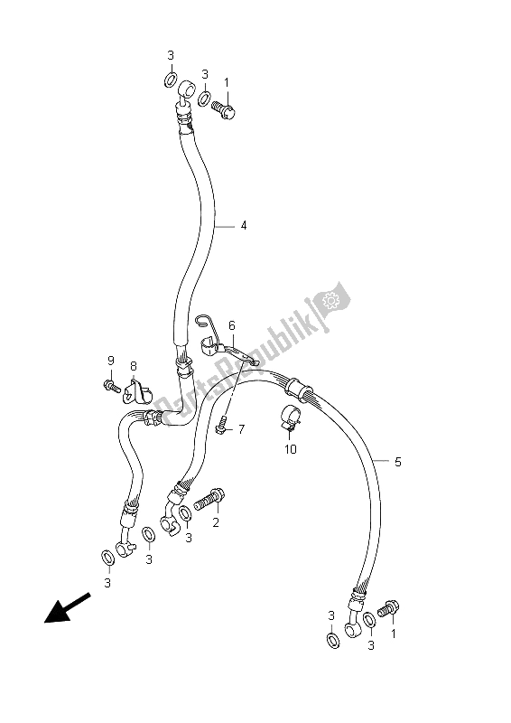 Todas as partes de Mangueira Do Freio Dianteiro (gsf1250s E24) do Suzuki GSF 1250 SA Bandit 2012